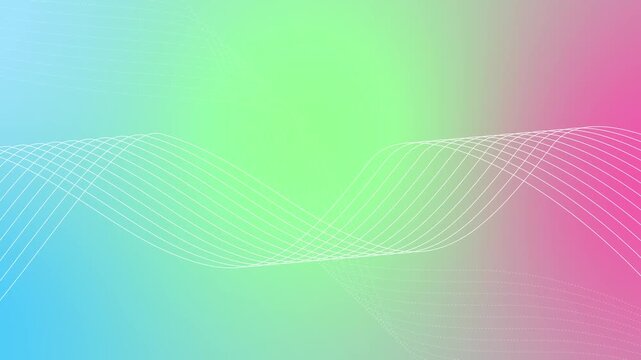 Minimalist abstract background with intersecting wave lines creating flowing ribbon patterns animation