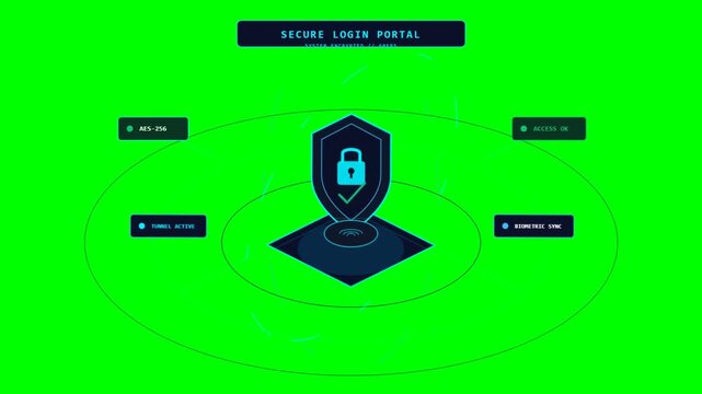 Futuristic Data Security Shield with Digital Network Connections.