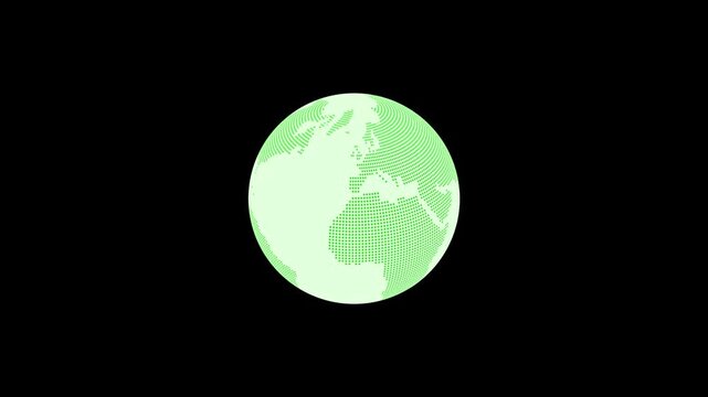 Grid line planet earth globe animation