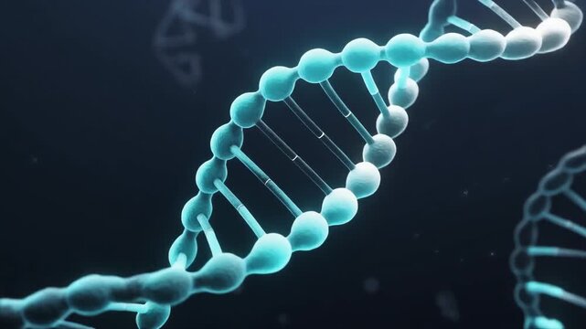 Detailed DNA helix visualization for genetics, biotechnology, medical research, science education, laboratory presentations, and healthcare website content.