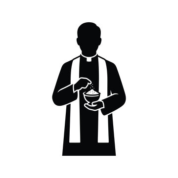 Silhouette of a Priest Performing a Religious Ceremony 1.