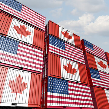 Canada and United States trade war and tariff dispute affecting North American trade cross border commerce economic relations imports and exports under the USMCA and North American trade agreements.