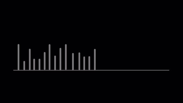 Abstract business graph icon animation background. allusive graph chart showing marketing sales profit increasing to future target suitable for business development direction animation 4k with alpha.