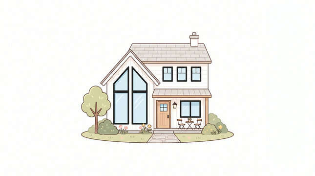 house on a white background