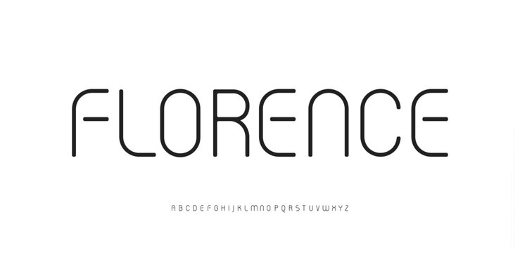 Minimal modern logo alphabet font. Abstract urban thin line font uppercase. Typography abstract minimalist sport, game, technology. vector illustration