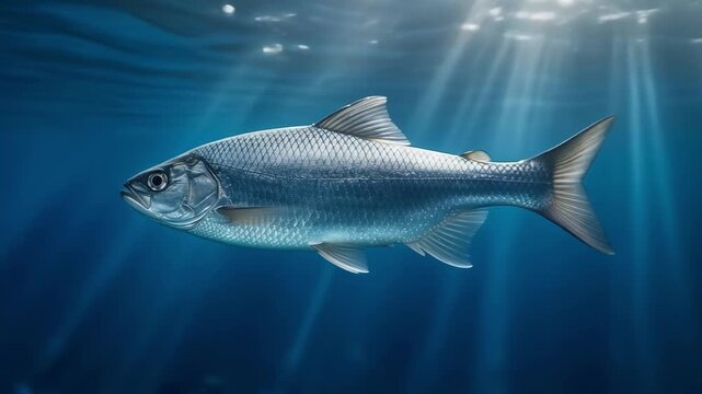 Vibrant Firefly Fish Swimming Gracefully in Clear Underwater Ocean Scene
