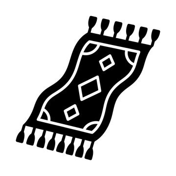 magic carpet glyph icon