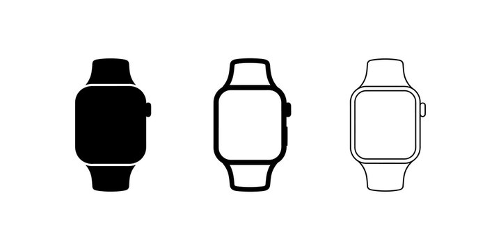 Smart watch icons for displaying mobile notifications and fitness data.