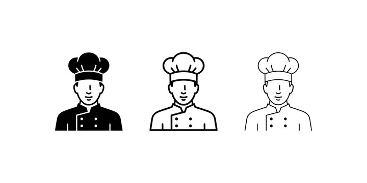 Professional chef avatar icon for restaurant and culinary workforce.