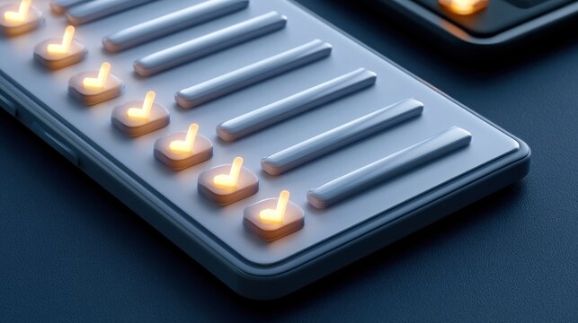 Modern electronic music controller with illuminated keys