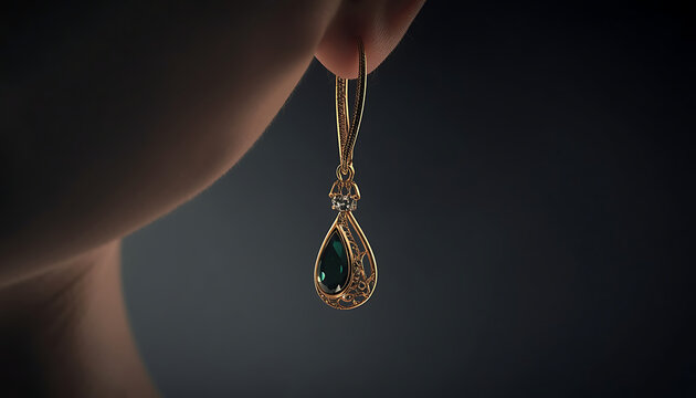 gold earrings with diamonds