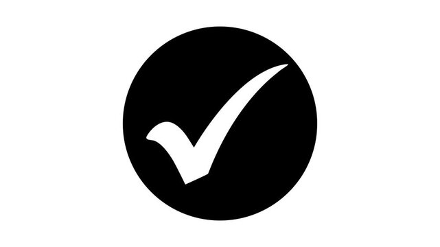Green check mark on transparent background. Check mark symbol. Check mark icon animation , right mark icon. check box, tick box, green checkmark.  approved tick mark icon, 4k animation videos