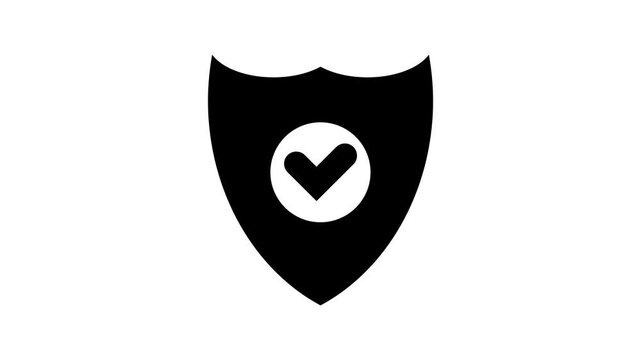 Animated Security Shield Icon with Checkmark or Checklist Motion Graphic