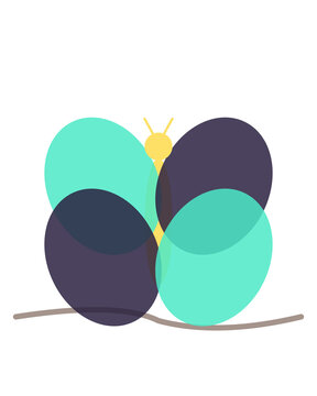 Colorful Firefly Animal Illustration, Flat Vector Design for Poster and Decoration