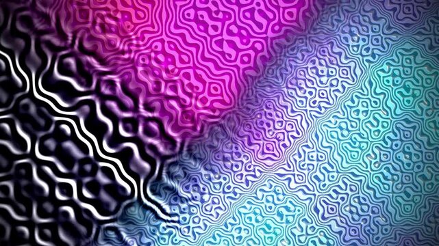Geometric wavy lines organic cell pattern seamless loop motion