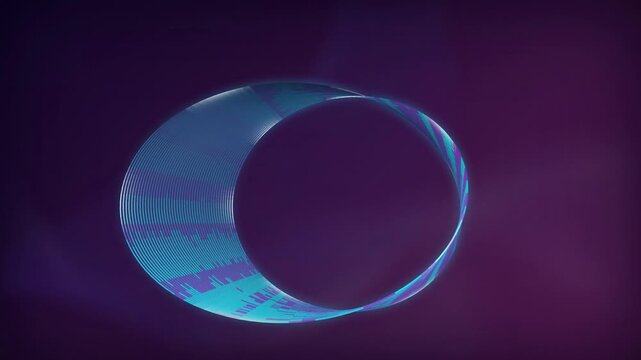 Mobius strip glowing lines twisting seamless loop motion background