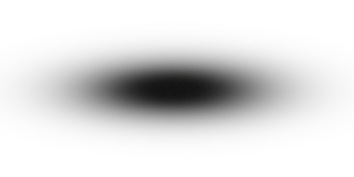 Realistic drop shadow effect for design. Soft blurred ground shadow PNG with smooth fade edges. Minimal floating object base shadow overlay for mockups, product display, branding.