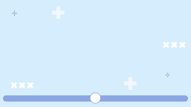 Minimalist light blue medical interface background presentation with cross and slider
