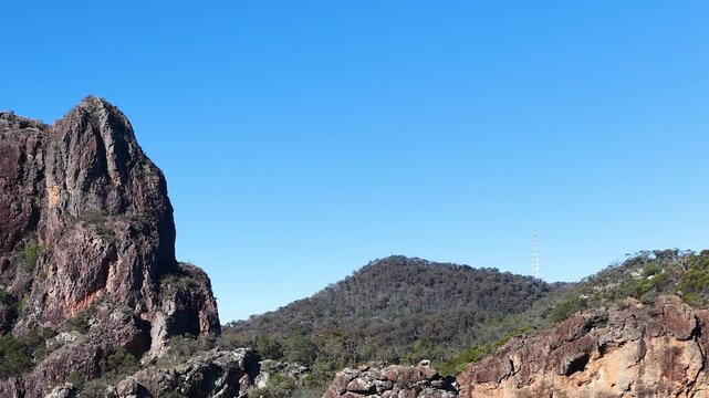 Wedge-Tailed Eagle Soaring Over The Breadknife in Warrumbungle National Park