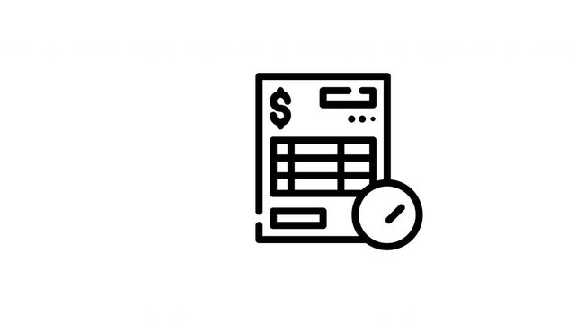 Paid invoice with a checkmark suitable for business finance presentations, accounting blogs, invoices templates, payment confirmation graphics, financial reports.