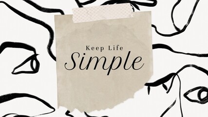 Naklejka premium Simple life blog banner template