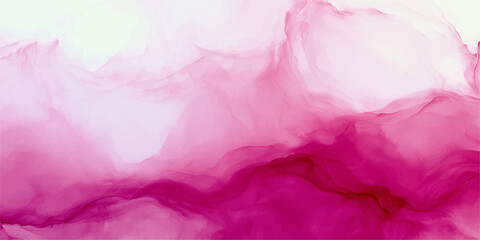 Fototapeta premium Abstract Pink Watercolor Background with Soft Water Drops, Feather Texture, Fluffy Patterns and Dreamy Artistic Design for Elegant Decorative Wallpaper