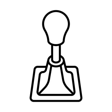 gear shift lever line icon