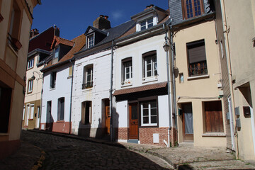 Fototapeta premium habitation buildings in dieppe in normandy in france 
