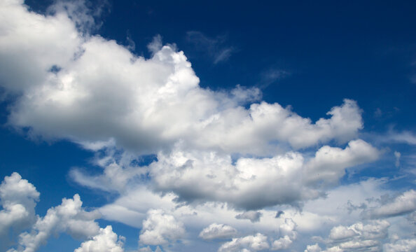 blue sky white clouds nature