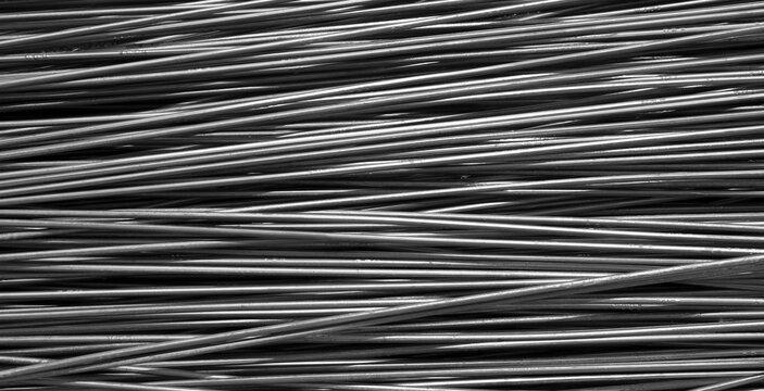 The steel bars are rusty