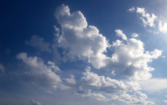 blue sky white clouds nature