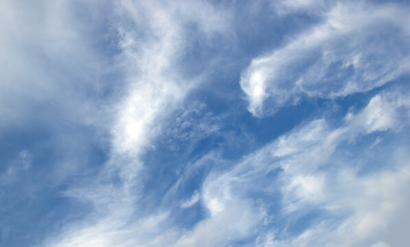 blue sky white clouds nature
