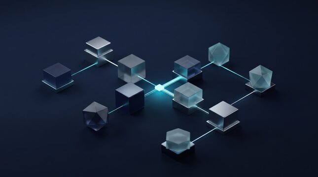 Connected geometric nodes forming decentralized digital network