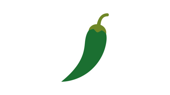 Green chili pepper spicy vegetable icon graphic illustration vector with hot pepper vegetable ingredient isolated illustration nutrition vitamins