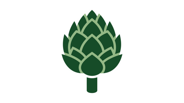 Artichoke flower bud vegetable vector illustration graphic design with green artichoke vegetable icon organic ingredient edible thistle farm market
