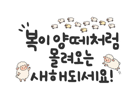 복이 양떼처럼 몰려오는 새해되세요!