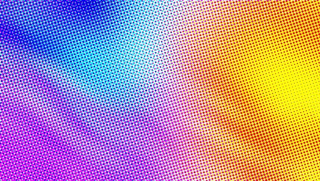 Vibrant halftone gradient background, colorful pop art texture with dots, abstract retro comic style pattern for creative graphic design Vibrant halftone gradient background