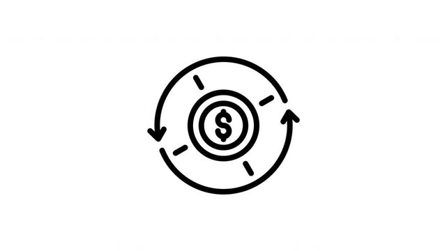 Finance coin arrow a dollar sign symbolizing financial growth and investment. Suitable for financial presentations, business reports, and marketing materials.
