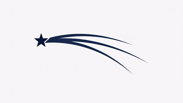 2D Shooting Star Decorative Banner Icon