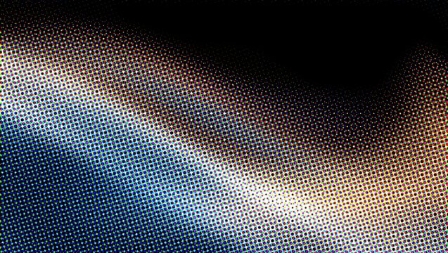 Halftone dot pattern background, blue and orange gradient wave, retro pop art texture, abstract comic book style overlay for graphic design Vibrant halftone gradient background