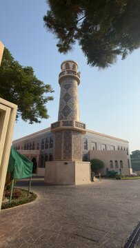 Doha, Qatar - August 22, 2026: Katara Mosque in Katara Cultural Village, popular touristic destination in Doha, Qatar
