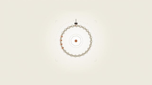 Abstract animated samples moving through a lab pipeline drawn as cool blue-white lines and shapes on a bright, clean light background. Seamless looping 4K motion graphics video with free space for tex