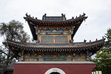 Fototapeta premium Five-Tiered Pagoda Temple in Hohhot, Inner Mongolia