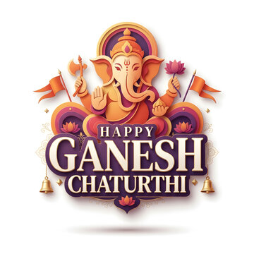Ganesh Chaturthi modern festival and celebration background.