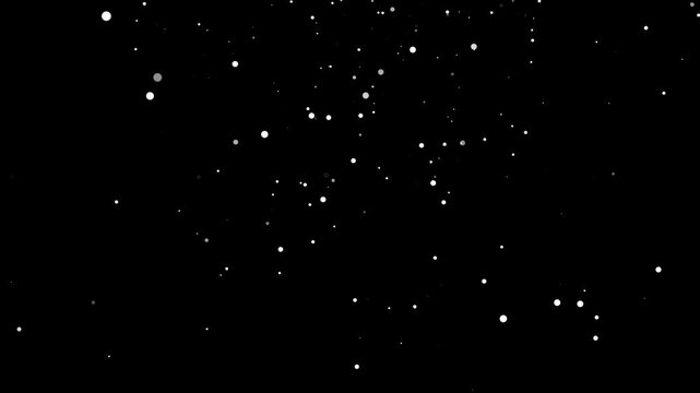 white dust particle burst seamless 4k loop. glittering dust floating with bright star bursts with bokeh flowing falling down, luxury abstract overlay on black background.