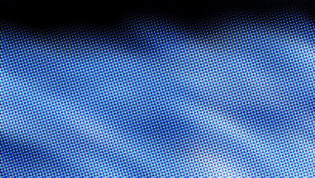 Halftone blue texture background, retro comic book print pattern, abstract dotted gradient backdrop Vibrant halftone gradient background