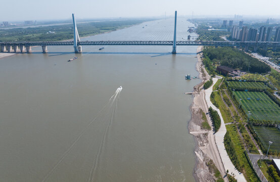 Yangtze River Bridge Aerial Photography Shows Modern Architecture
