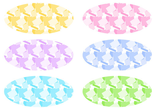 Geometric Overlapping Squares Oval Pattern Background　27