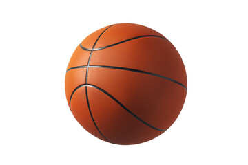 Fototapeta premium Orange basketball with graphic style on a white background, symbolizing sport, teamwork, energy, and competition. 3D Rendering
