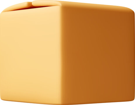 3d cardboard box parcel.